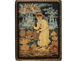 Лаковая миниатюра "Серафим Саровский"