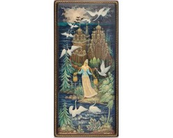 Лаковая миниатюра "Северная лебёдушка"