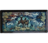 Лаковая миниатюра "Северный край"