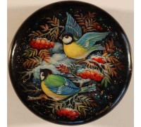 Лаковая миниатюра "Синички"