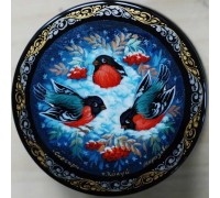 Лаковая миниатюра "Снегири"