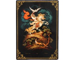 Лаковая миниатюра "Соколиная охота"