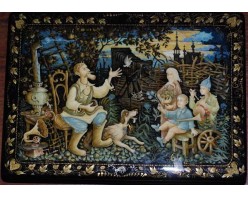 Лаковая миниатюра "Старый фотограф"