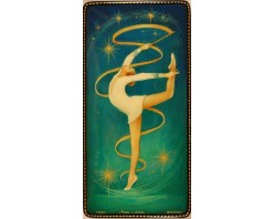 Лаковая миниатюра "Танец с лентой"