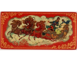 Лаковая миниатюра "Тройка"