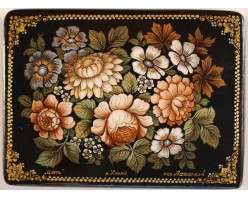 Лаковая миниатюра "Цветы"