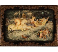 Лаковая миниатюра "Ах ты Зимушка-зима"