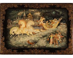 Лаковая миниатюра "Ах ты Зимушка-зима"