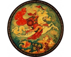 Лаковая миниатюра "Богатырский скок"