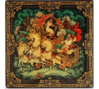 Лаковая миниатюра "Была бы только тройка"