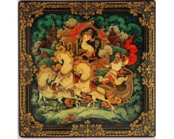 Лаковая миниатюра "Была бы только тройка"