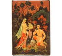 Лаковая миниатюра "Узорная веретеница"