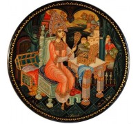 Лаковая миниатюра "В тереме"