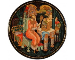 Лаковая миниатюра "В тереме"