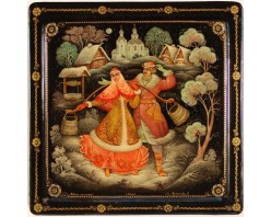 Лаковая миниатюра "Вдоль по улице"