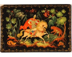 Лаковая миниатюра "Витязь"