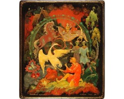 Лаковая миниатюра "Волшебный журавль"