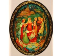 Лаковая миниатюра "За околицей"