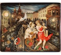 Лаковая миниатюра "Замочки любви"